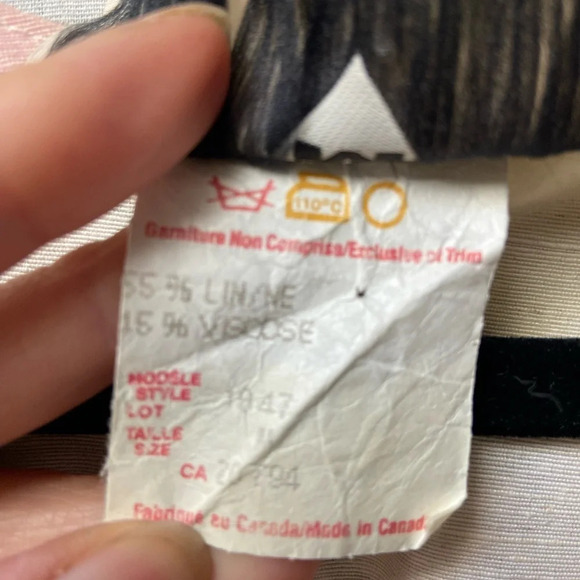 Vintage  Marciano floral linen string dress Sz M - Picture 5 of 8